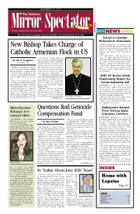 New Bishop Takes Charge of Catholic Armenian Flock in US