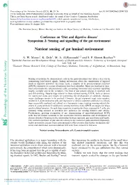 Nutrient Sensing of Gut Luminal Environment Proceedings of The