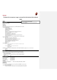 Postoperative Vasopressor Usage: a Prospective International Observational Study