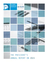 President's Annual Report on 2015