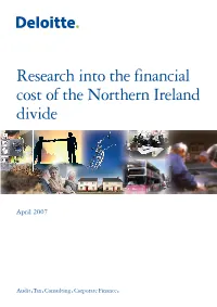 Research Into the Financial Cost of the Northern Ireland Divide