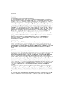 SUMMARY SUMMARY This Thesis Examines Works Written About