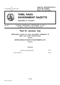 Tamil Nadu Government Gazette