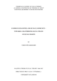 Towards a Dianthropological Praxis of Human Rights 71