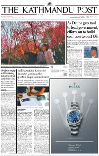 As Deuba Gets Nod to Lead Government, Efforts on to Build