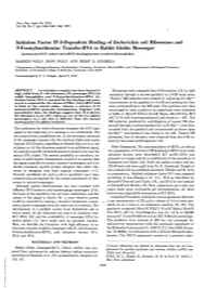 Initiation Factor IF-3-Dependent Binding of Escherichia Coli