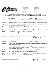 Of 14 VALID PLANNING APPLICATIONS