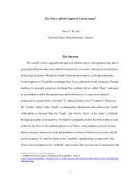 Pax Sinica and the Limits of Confucianism Joyce C. H. Liu
