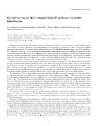 Special Section on the Crowned Sifaka Propithecus Coronatus: Introduction