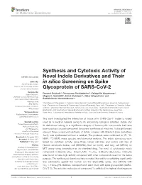 Synthesis and Cytotoxic Activity of Novel Indole Derivatives and Their