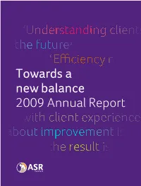 Towards a New Balance 2009 Annual Report