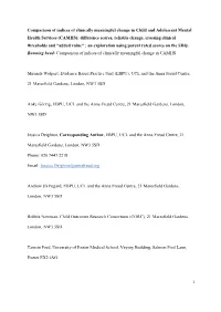 1 Comparison of Indices of Clinically Meaningful Change in Child And