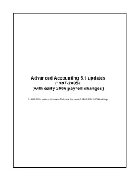 Advanced Accounting Updates Thru