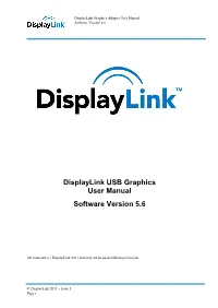 Displaylink Graphics Adapter User Manual Software Version 5.6