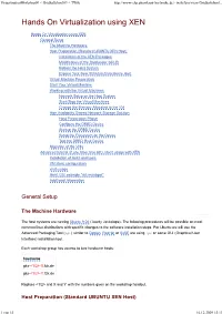 Hands on Virtualization Using XEN