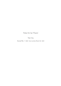 Lie Groups Notes