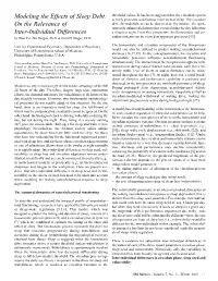 Modeling the Effects of Sleep Debt: Actively Promotes Wakefulness More So Than Sleep