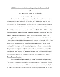 The White Paper Impulse: Reviewing Foreign Policy Under Trudeau and Clark