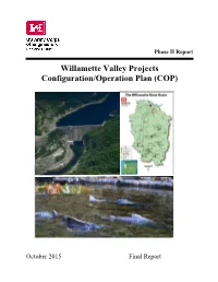 Willamette Valley Projects Configuration/Operation Plan (COP)