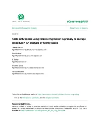 Ankle Arthrodesis Using Ilizarov Ring Fixator: a Primary Or Salvage Procedure?: an Analysis of Twenty Cases
