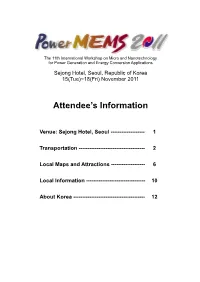 Attendee's Information