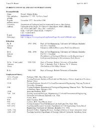 Curriculum Vitae and List of Publications