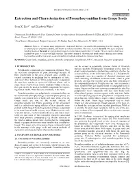 Extraction and Characterization of Proanthocyanidins from Grape Seeds