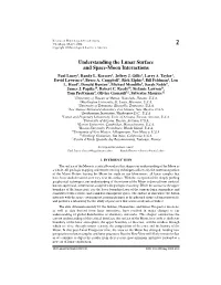 Understanding the Lunar Surface and Space-Moon Interactions Paul Lucey1, Randy L