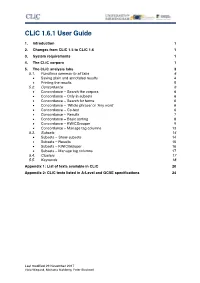 Clic 1.6.1 User Guide