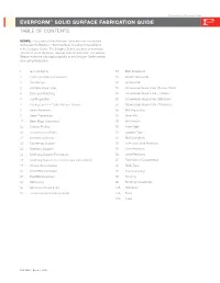 Everform™ Solid Surface Fabrication Guide Table of Contents
