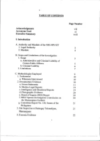 Executive Summary of the NBI-NPS SIT Report