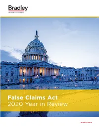 False Claims Act 2020 Year in Review
