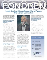 Lynda Crist and the Jefferson Davis Papers: the Library Connection