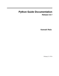 Python Guide Documentation Release 0.0.1