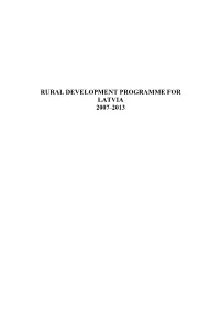 Rural Development Programme for Latvia 2007–2013