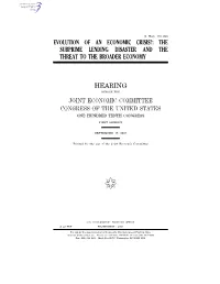 The Subprime Lending Disaster and the Threat to the Broader Economy