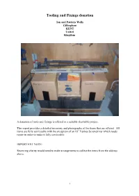 Tools and Fixings for Donation