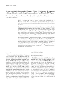 A Note on Pottia Intermedia (Turner) Fürnr. (Pottiaceae, Bryopsida) with Special Reference to Its Phylogeny and New Localities in SW Japan
