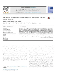 An Analysis of African Airlines Efficiency with Two-Stage TOPSIS