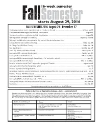 WVC Fall 16 Course Schedule