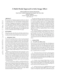 A Multi-Modal Approach to Infer Image Affect