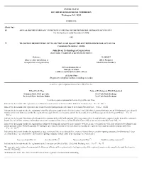 John Bean Technologies Corporation (Exact Name of Registrant As Specified in Its Charter)