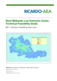 West Midlands Low Emission Zones: Technical Feasibility Study WP1: Scenario Modelling Base Case