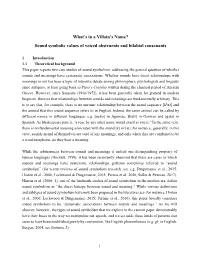 What's in a Villain's Name? Sound Symbolic Values of Voiced