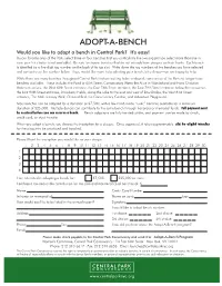 Adopt a Bench