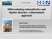 Differentiating Schizoaffective and Bipolar Disorder: a Dimensional Approach