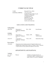 GSPH Formatted CV Template