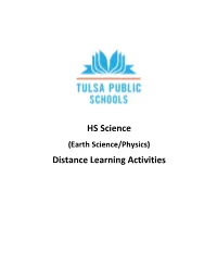 HS Science Distance Learning Activities