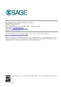 The Strange Silence of Political Theory. Response.Pdf