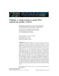 Vsqual: a Visual System to Assist DNA Sequencing Quality Control